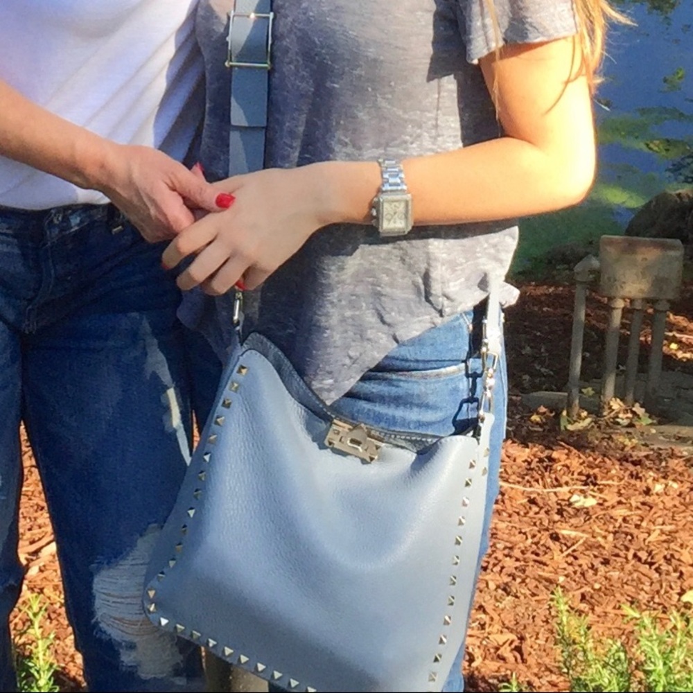 Valentino rockstud hobo messenger bag